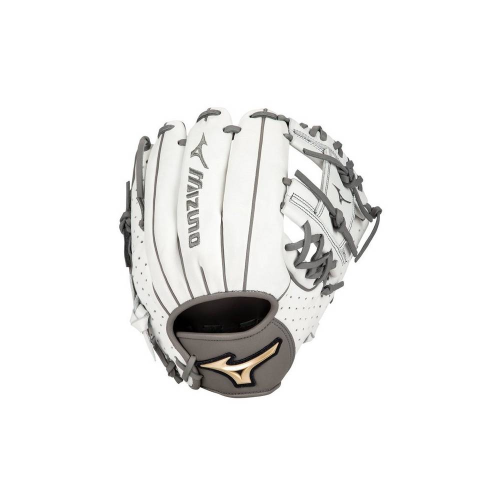 Damske Rukavice Mizuno Prime Elite Infield Fastpitch 11.5" Softball Biele/Siva Vypredaj OLFK34687